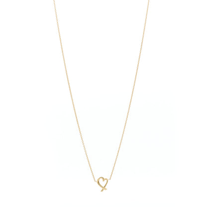Tiffany 18K Yellow Gold Mini Paloma Picasso Loving Heart Pendant Necklace 4 of 11