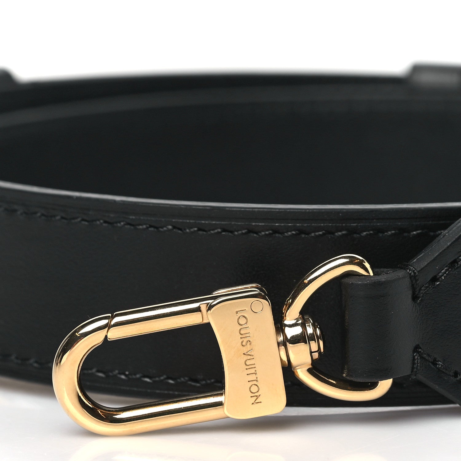 Louis Vuitton Calfskin Adjustable Shoulder Strap Black 3 of 4