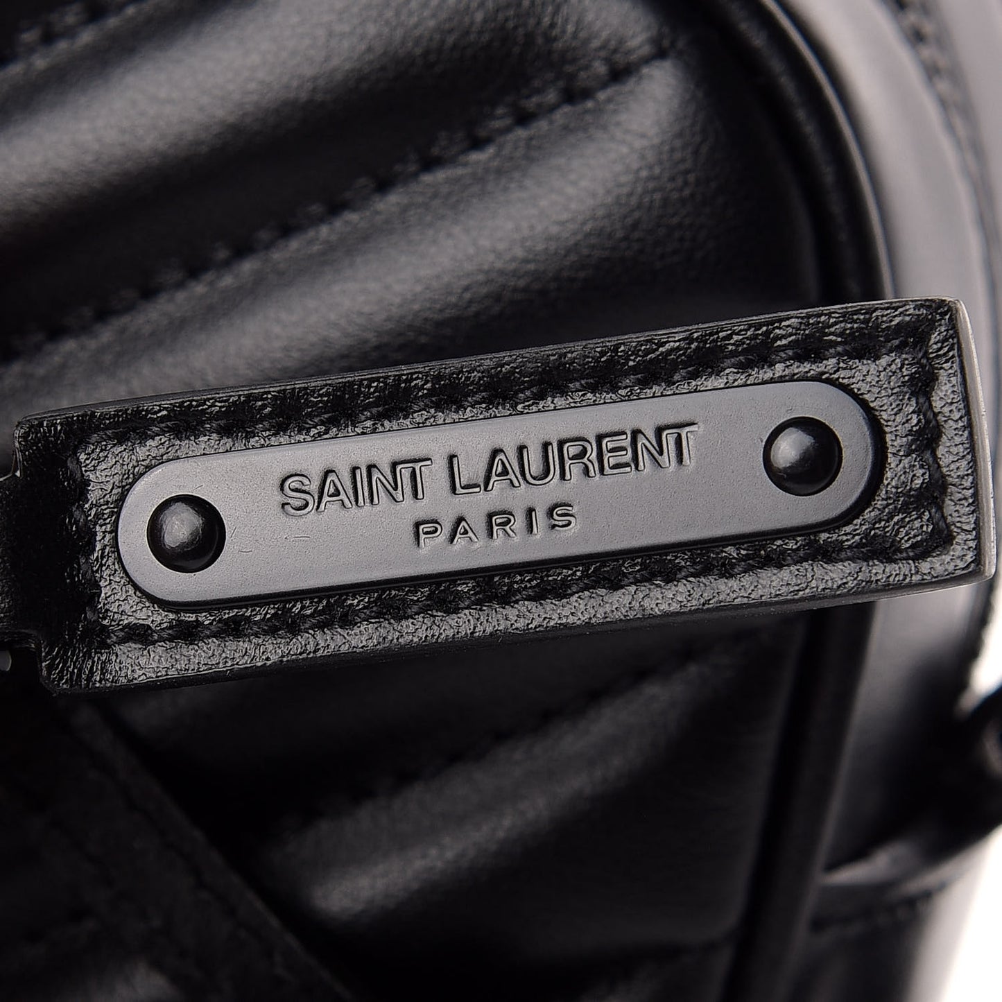 Calfskin Matelasse Monogram Lou Camera Bag Black