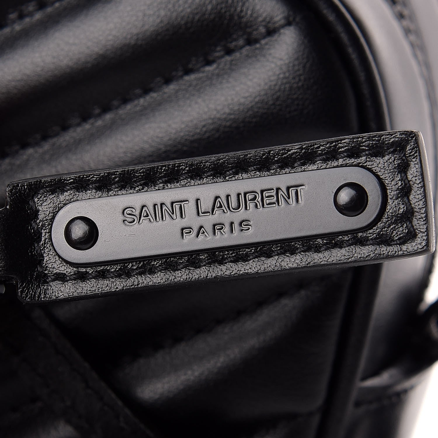 Saint Laurent Calfskin Matelasse Monogram Lou Camera Bag Black 10 of 11