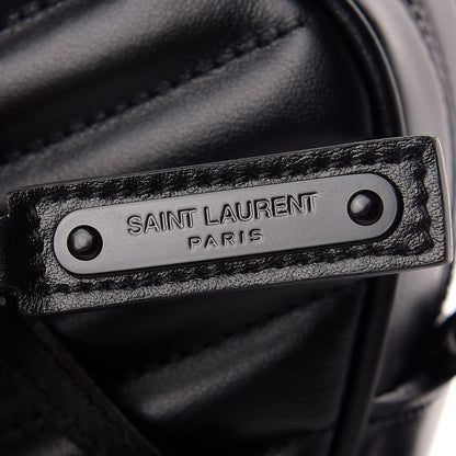 Saint Laurent Calfskin Matelasse Monogram Lou Camera Bag Black 10 of 11