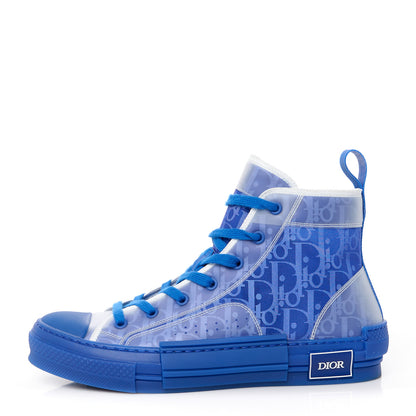 Christian Dior Technical Canvas Oblique Mens B23 High Top Sneakers 41 Blue 1 of 10