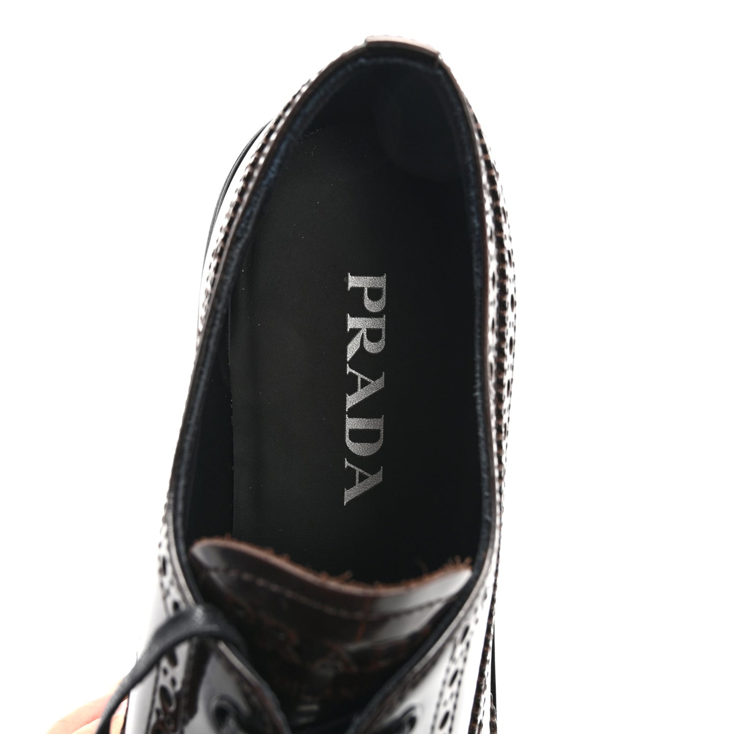 Spazzolato Fume Brogue Derby Loafers 39 Bruciato