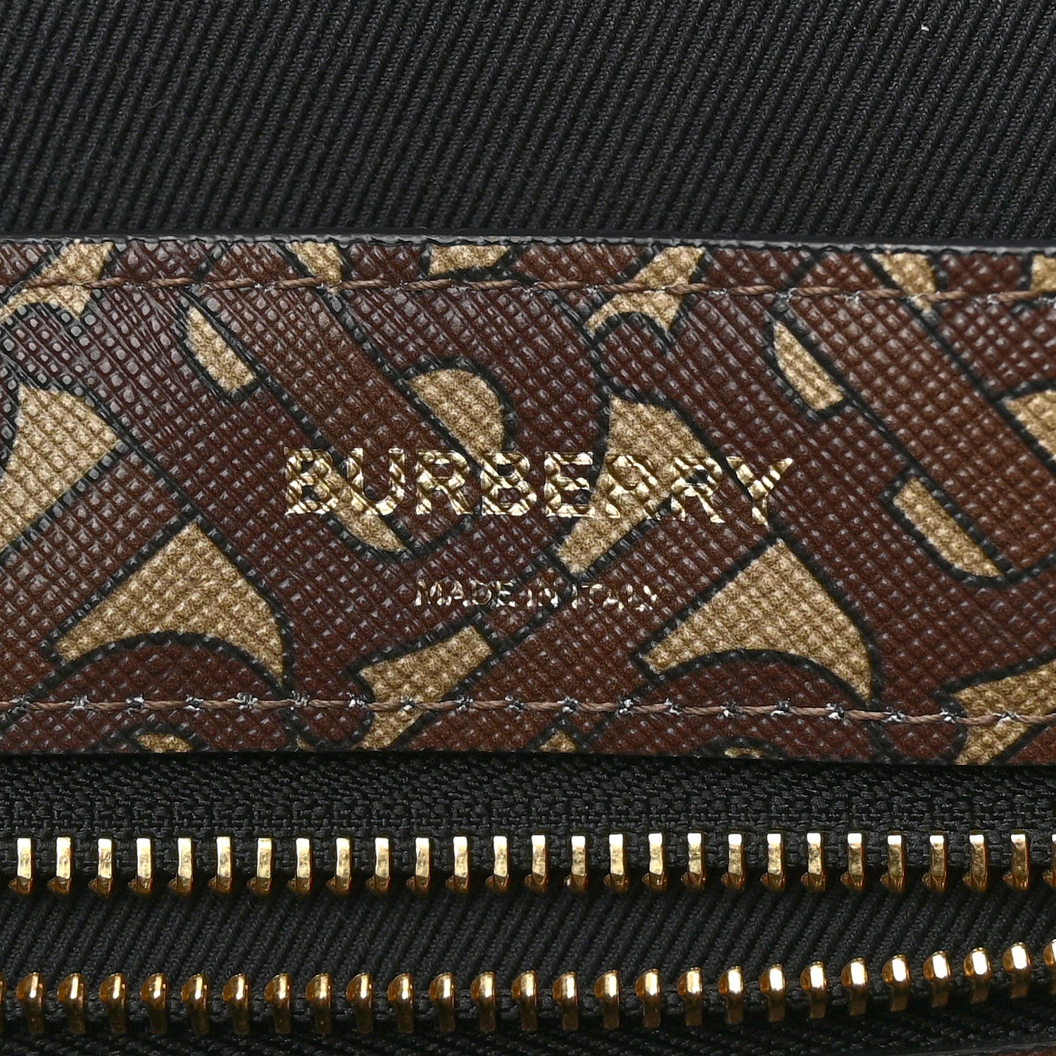 Burberry E-Canvas Monogram Stripe Book Tote Bridle Brown 6 of 21