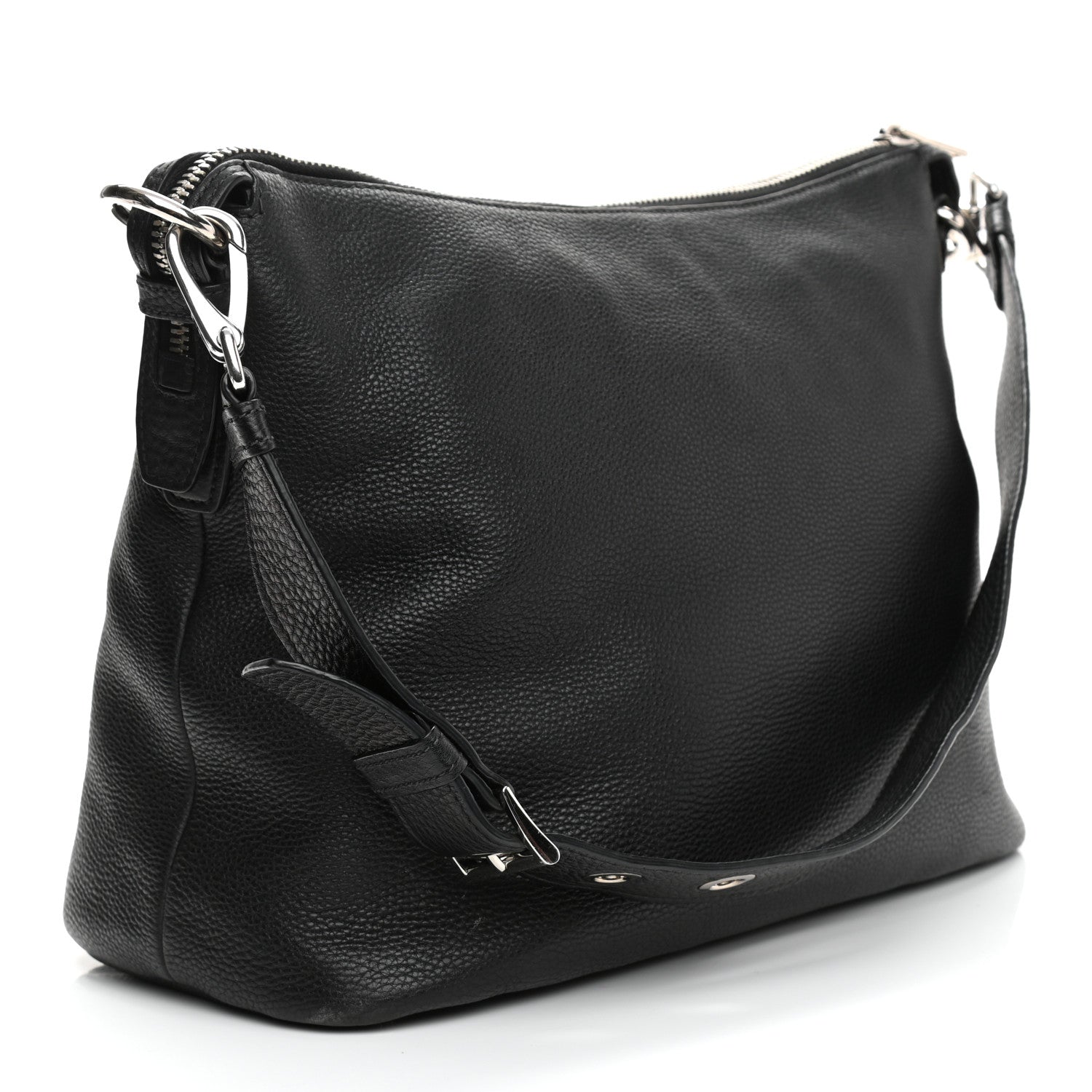 Prada Vitello Daino Hobo Black 2 of 9