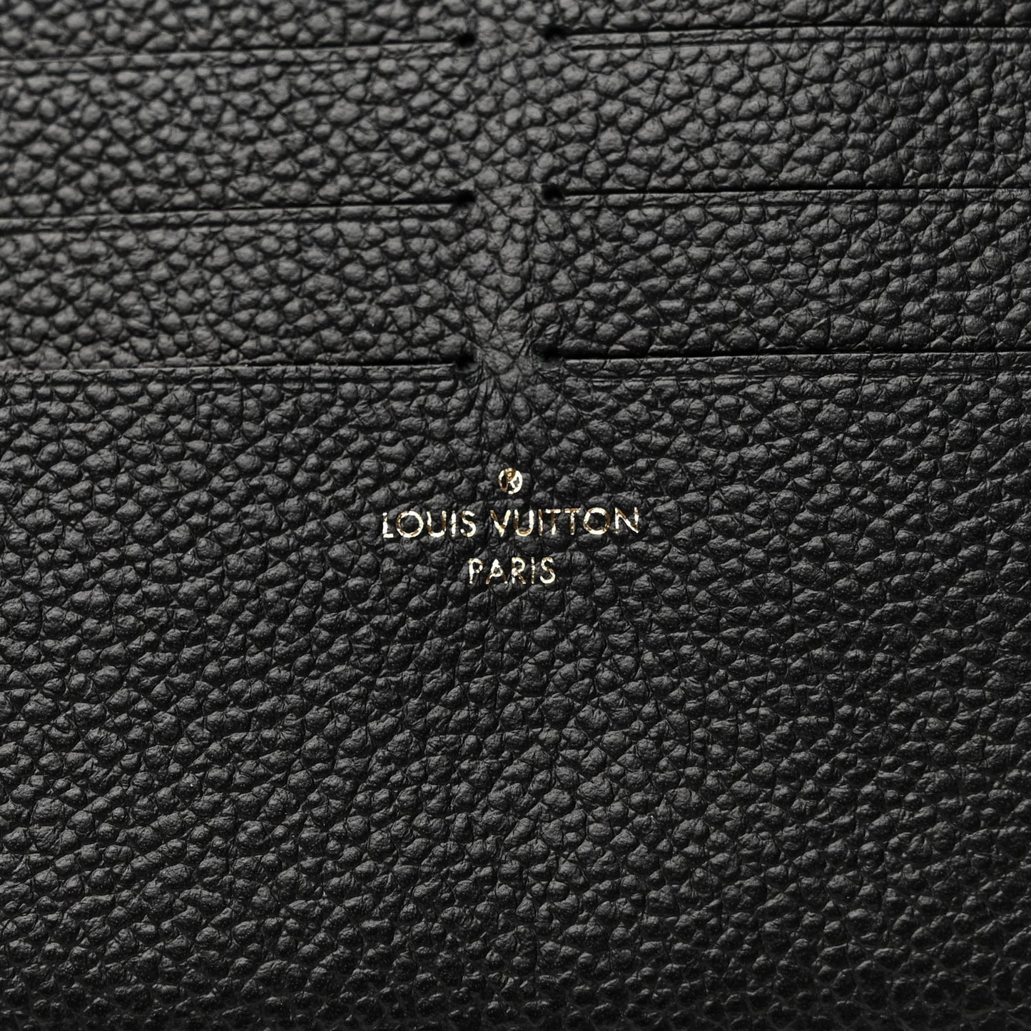 Calfskin Felicie Chain Wallet Card Holder Insert Black