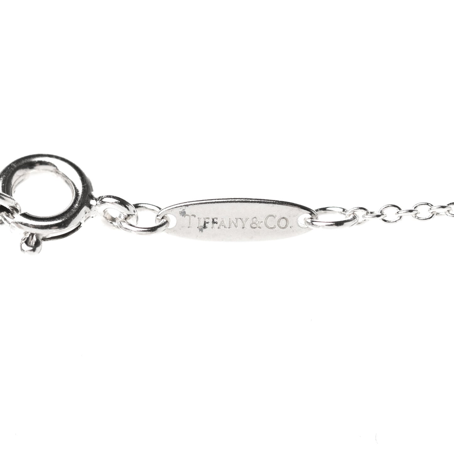 Sterling Silver 16mm Elsa Peretti Open Heart Pendant Necklace