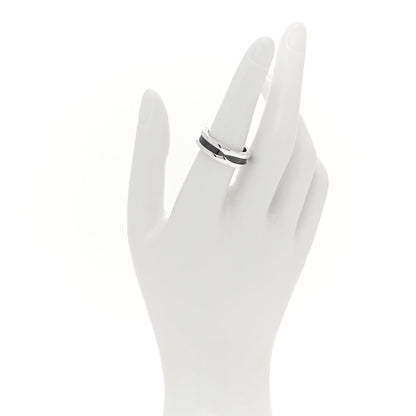 Bulgari Sterling Silver Ceramic Save The Children One-Band Ring 56 7.5 2 of 6