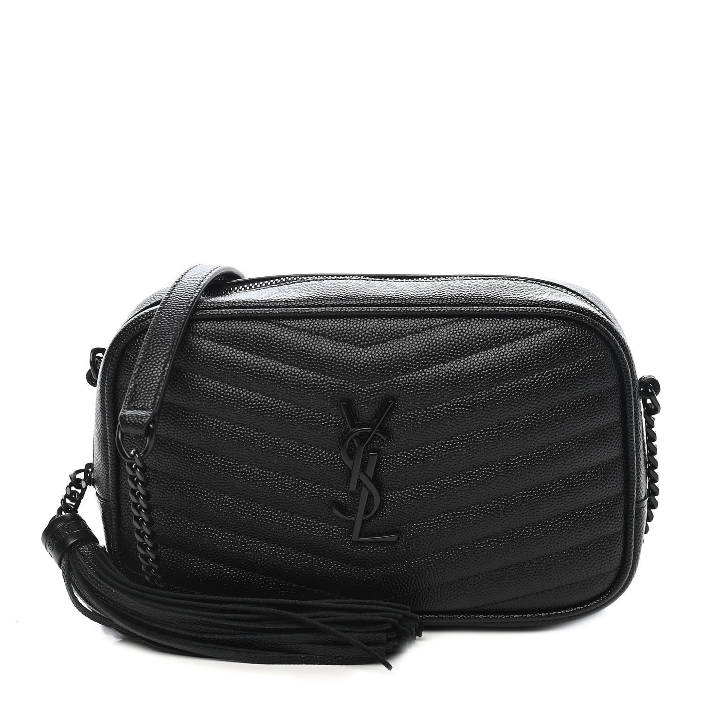 Grain De Poudre Matelasse Monogram Mini Lou Camera Bag Black
