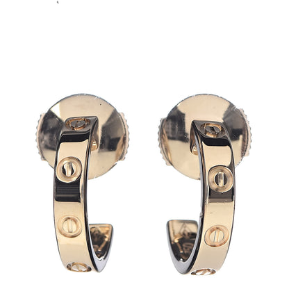Cartier 18K Yellow Gold Small LOVE Hoop Earrings 1 of 5