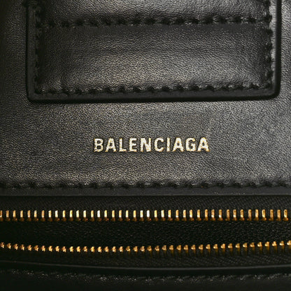 Balenciaga Shiny Box Calfskin Hourglass Tote Black 6 of 10