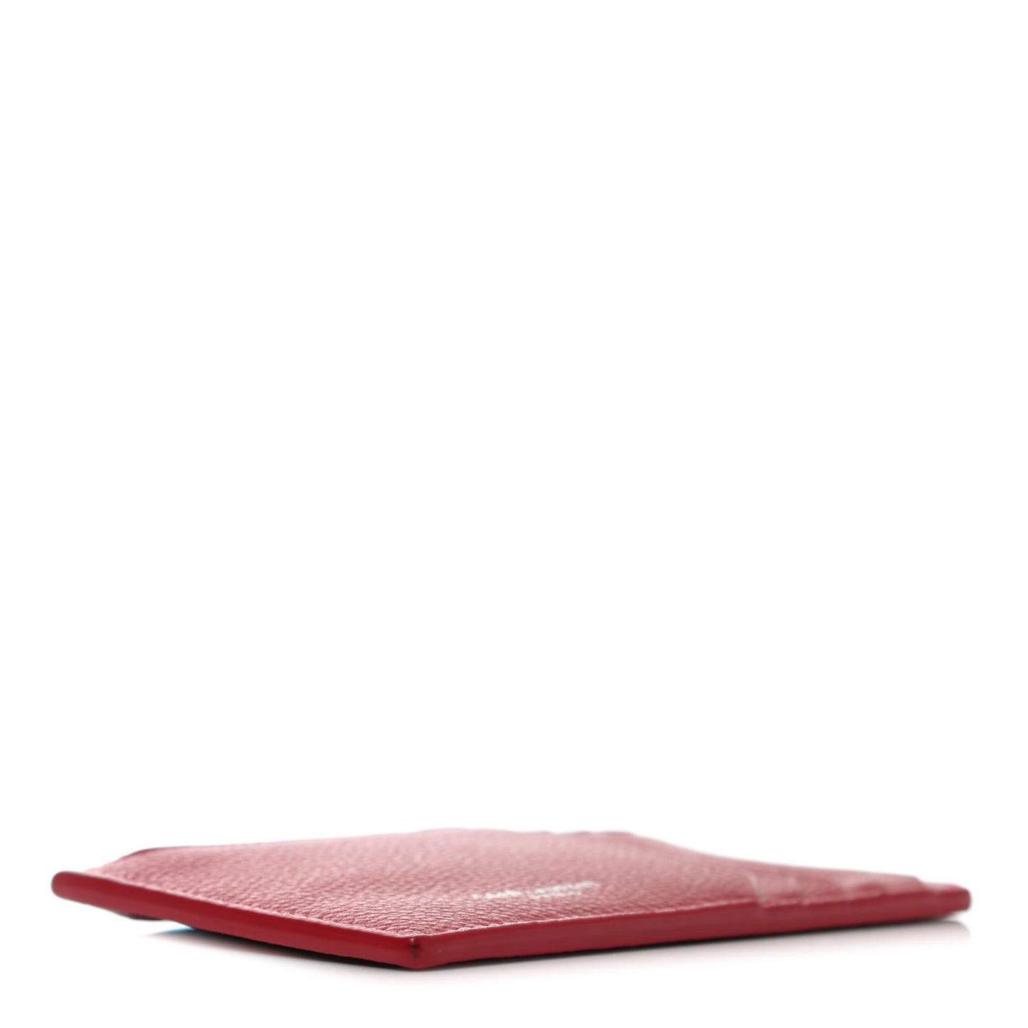 Grained Calfskin 5 Fragments Zip Pouch Card Holder New Red