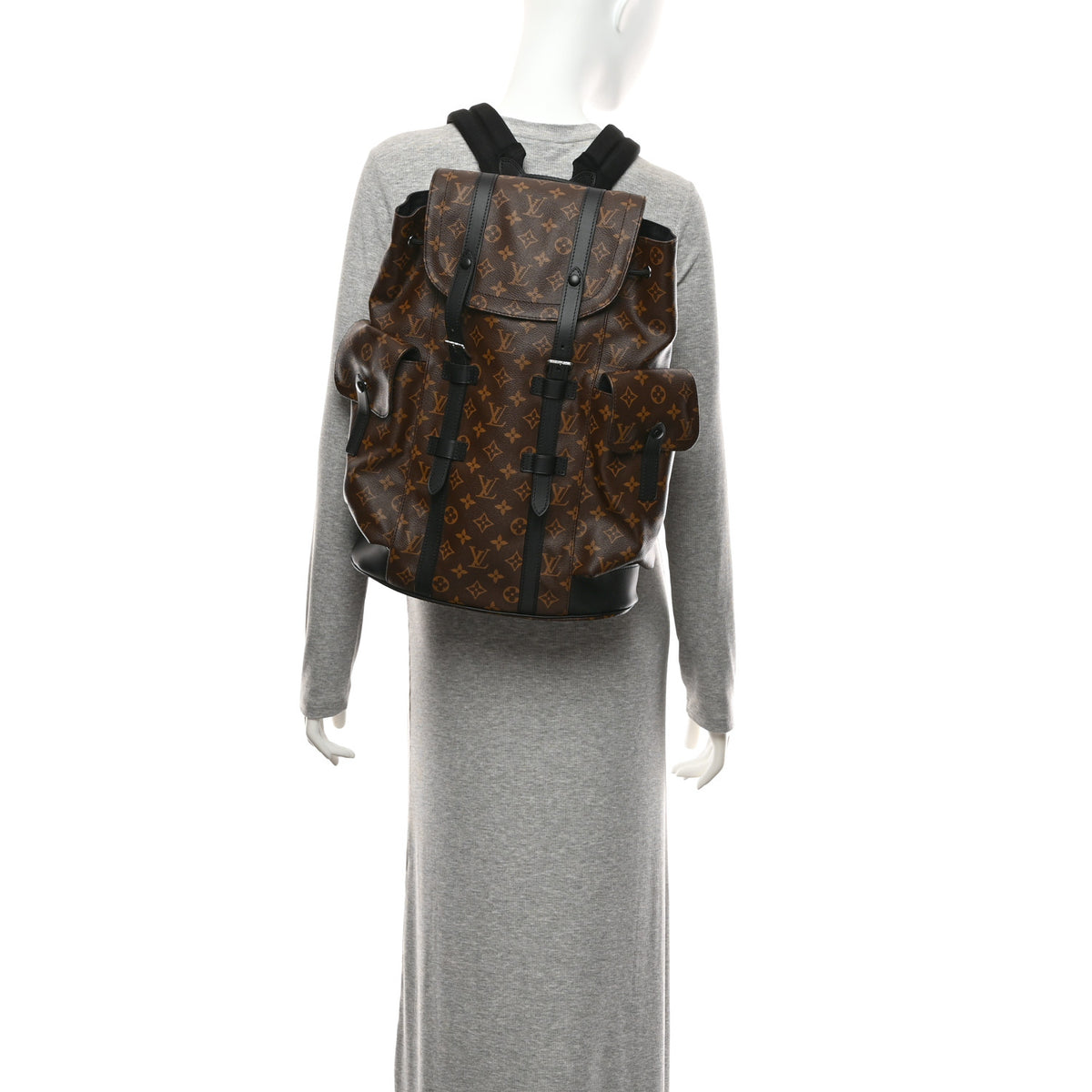 Louis Vuitton Monogram Macassar Christopher MM Backpack 2 of 9