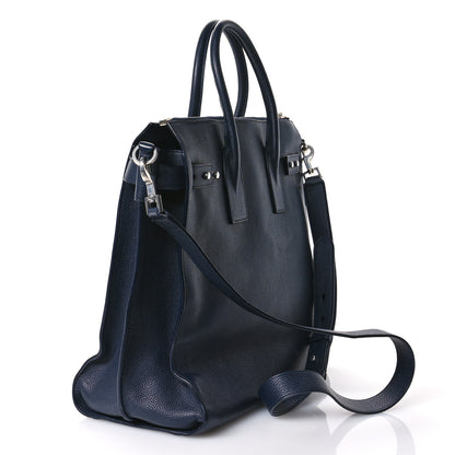 Saint Laurent Grained Calfskin Sac De Jour Souple North South Tote Navy 3 of 11