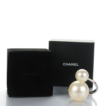 Chanel Double Pearl Cuff Silver 7 of 7