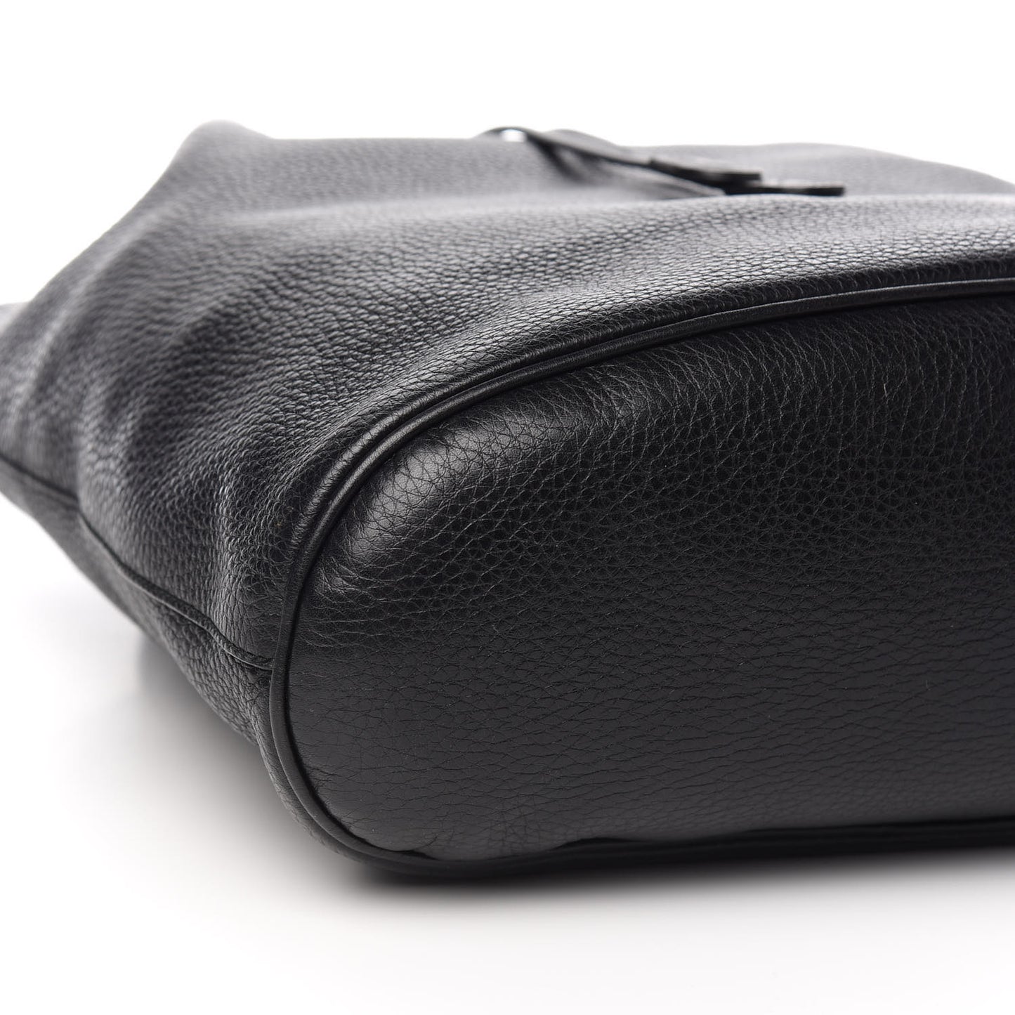 Pebbled Calfskin Small Soho Drawstring Backpack Black