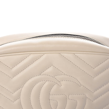 Gucci Calfskin Matelasse Small GG Marmont Chain Shoulder Bag White 10 of 11