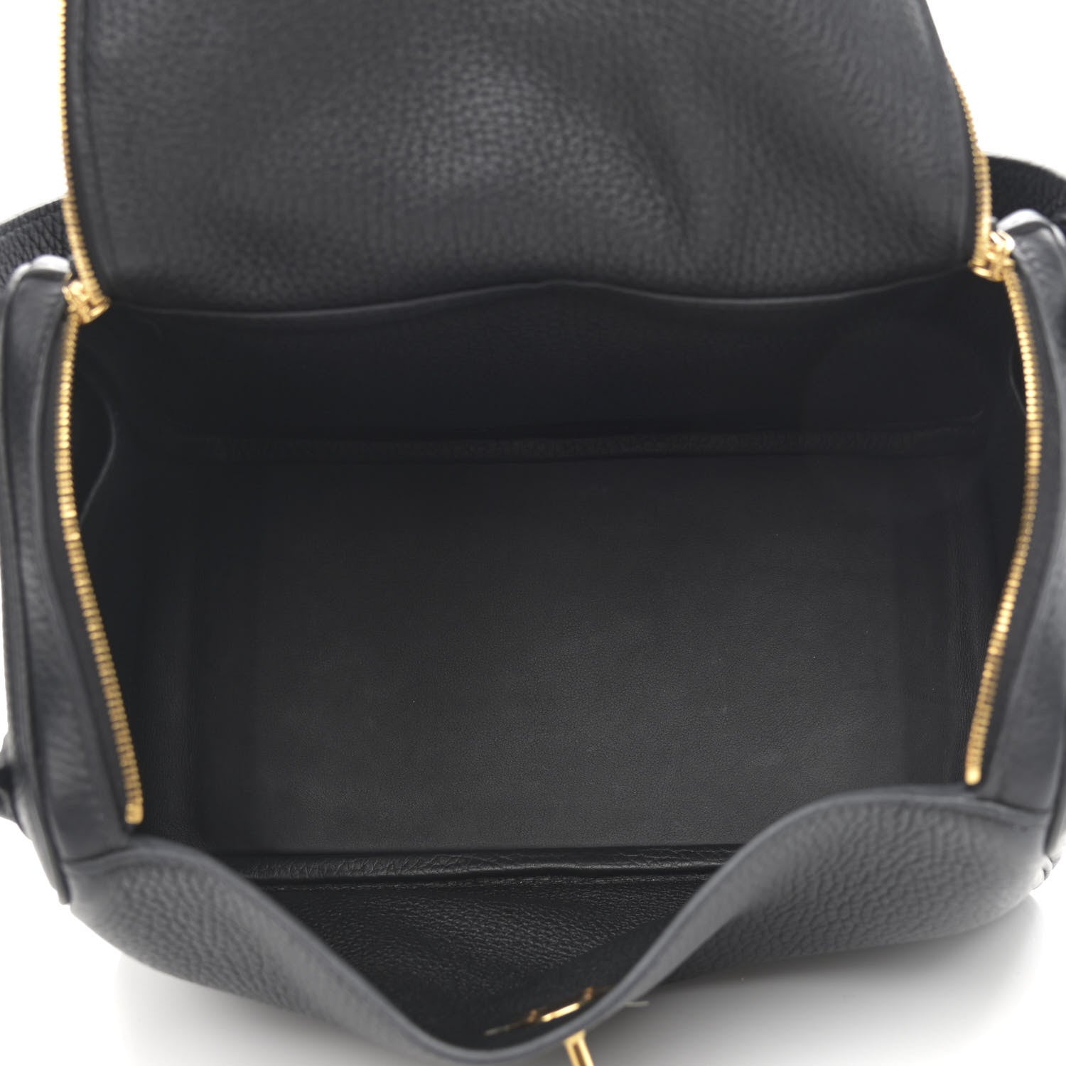 Hermes Taurillon Clemence Lindy 26 Black 5 of 13
