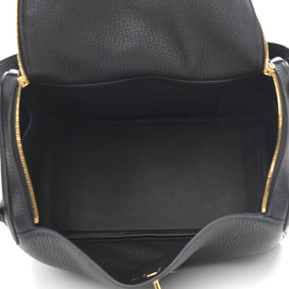 Hermes Taurillon Clemence Lindy 26 Black 5 of 13