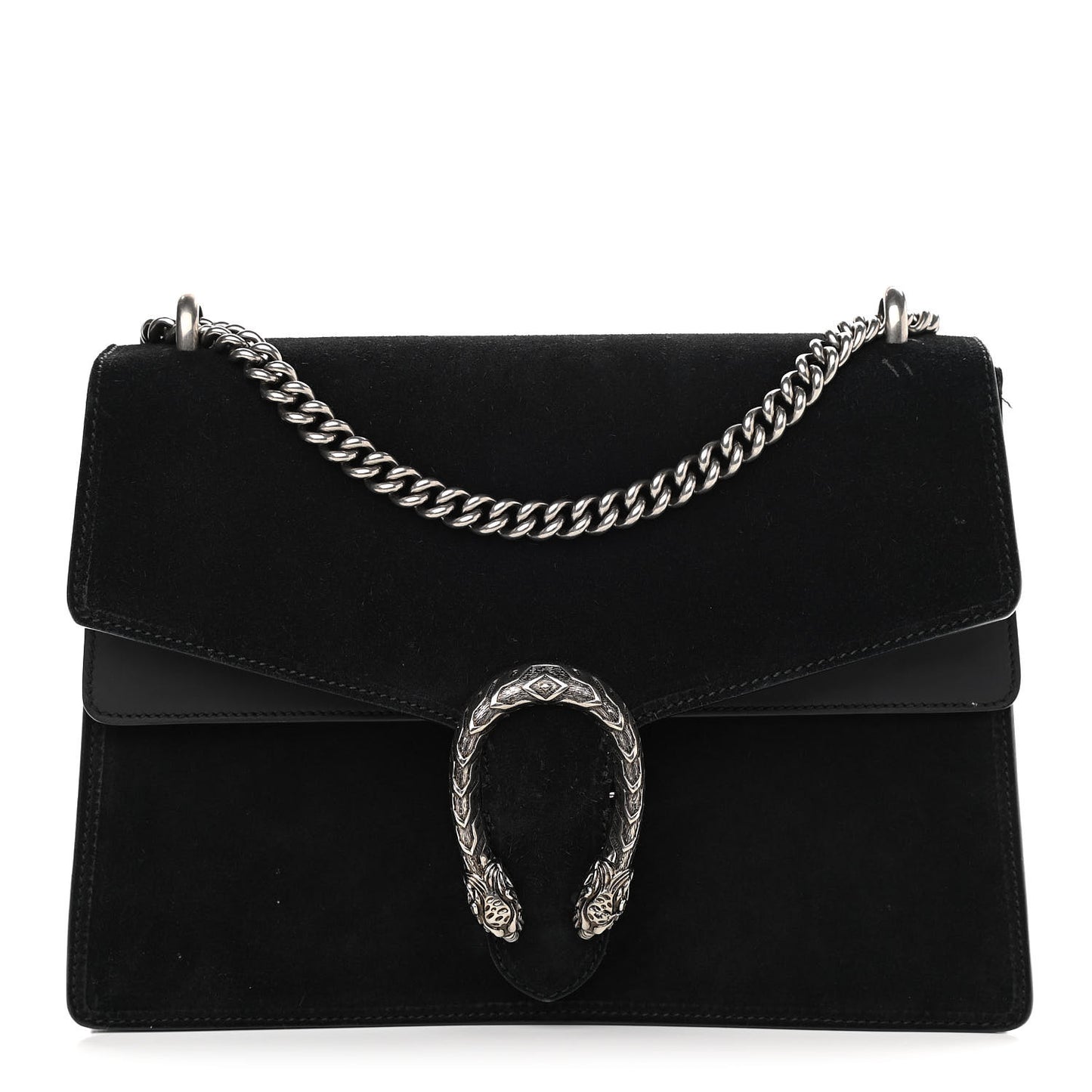 Suede Medium Dionysus Shoulder Bag Black
