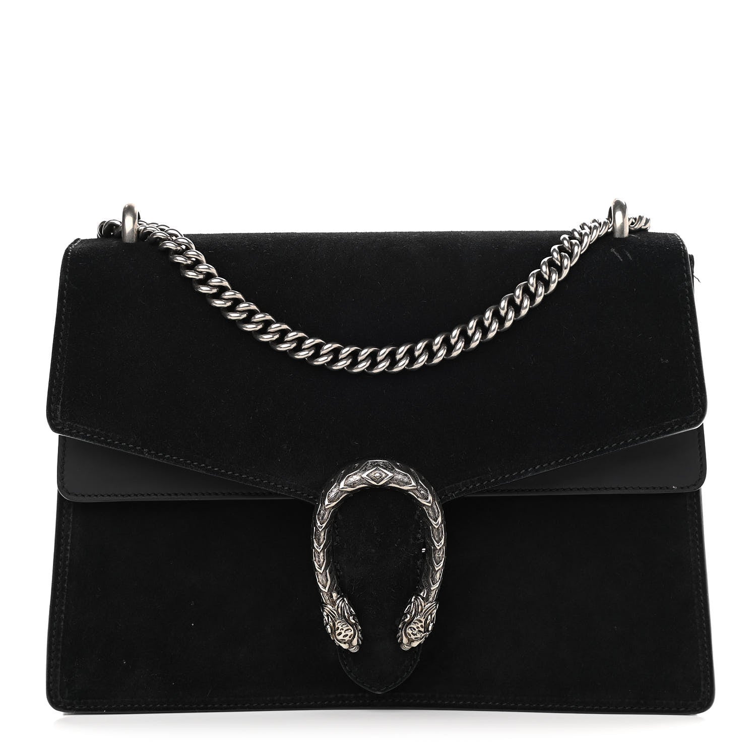Gucci Suede Medium Dionysus Shoulder Bag Black 1 of 11