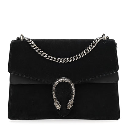 Gucci Suede Medium Dionysus Shoulder Bag Black 1 of 11