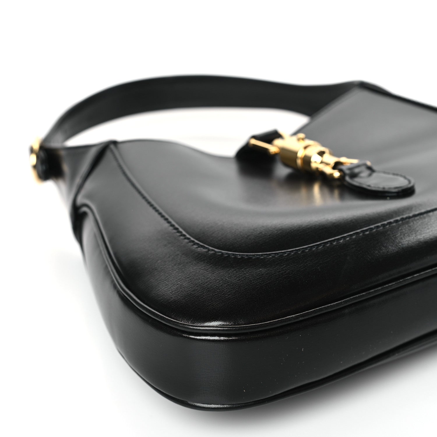 Gucci Boarded Dyana Lux Calfskin Small Jackie 1961 Hobo Black 8 of 9