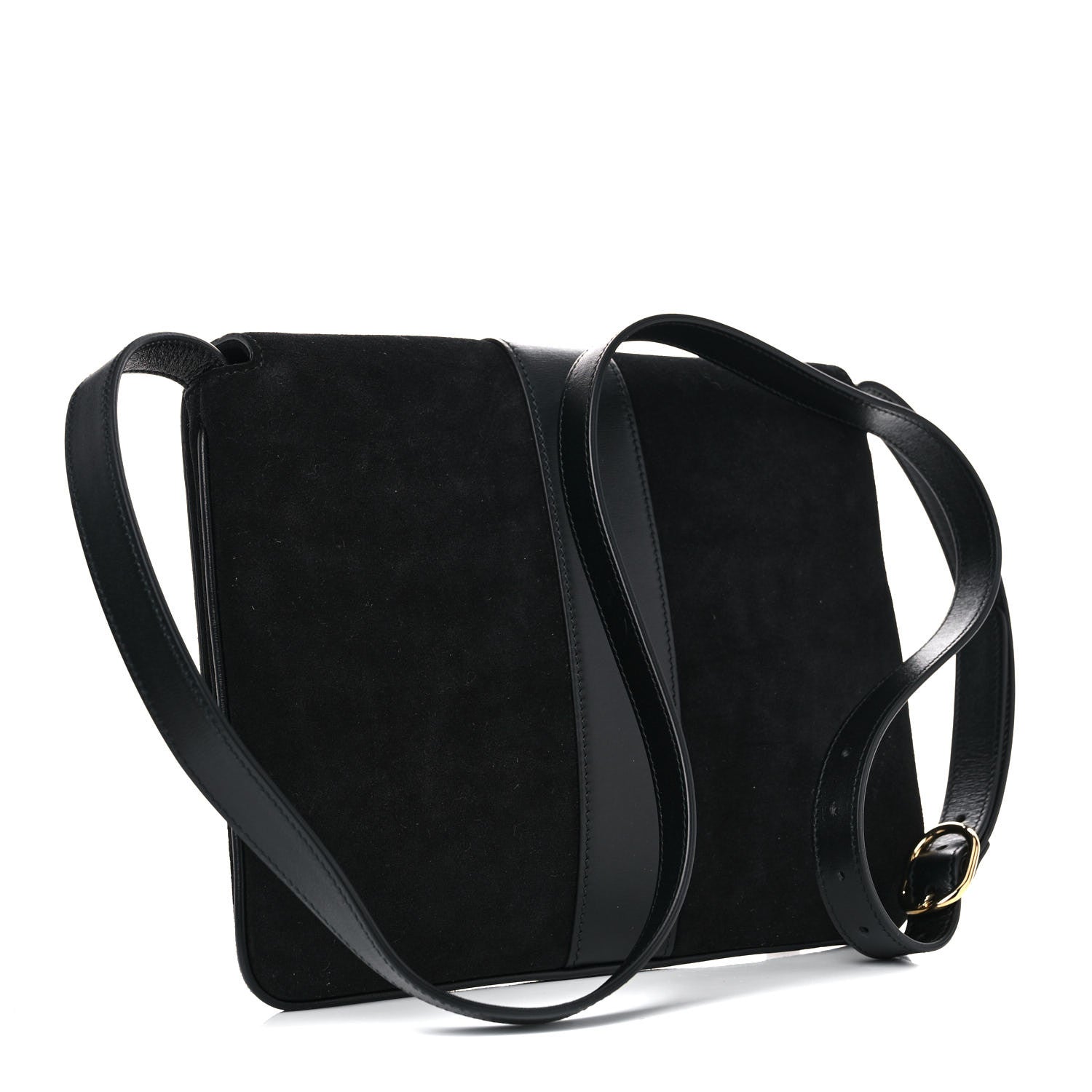 Gucci Suede Medium Arli Flap Shoulder Bag Black 3 of 10