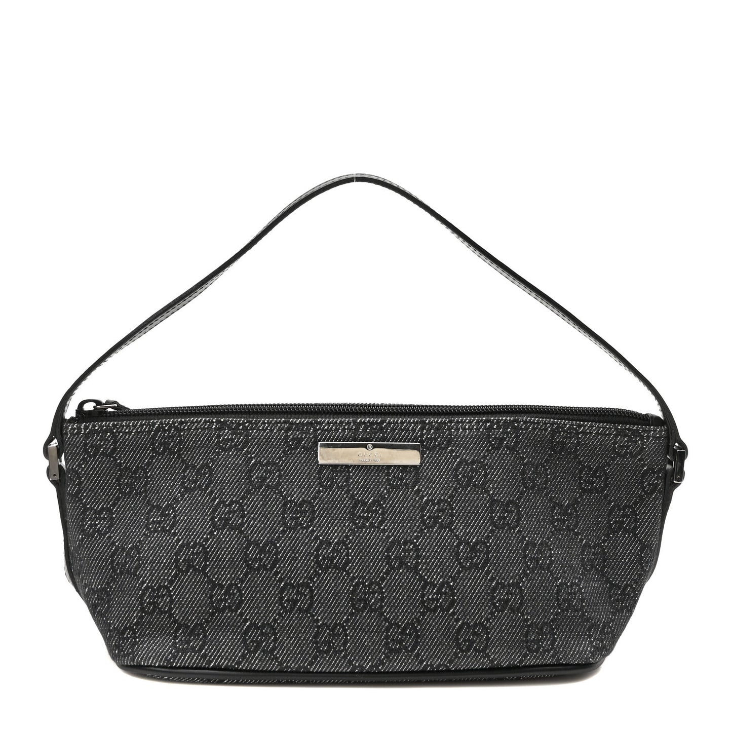Denim Monogram Boat Pochette Black