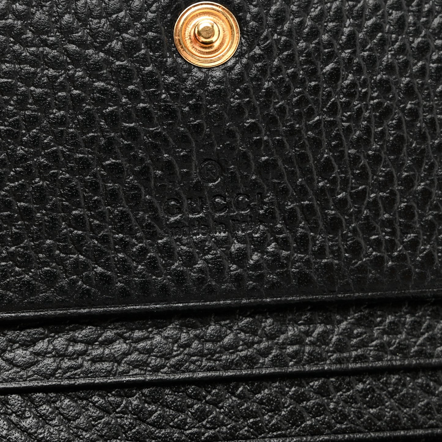 Dollar Calfskin GG Supreme Monogram GG Marmont Card Case Black Beige Ebony