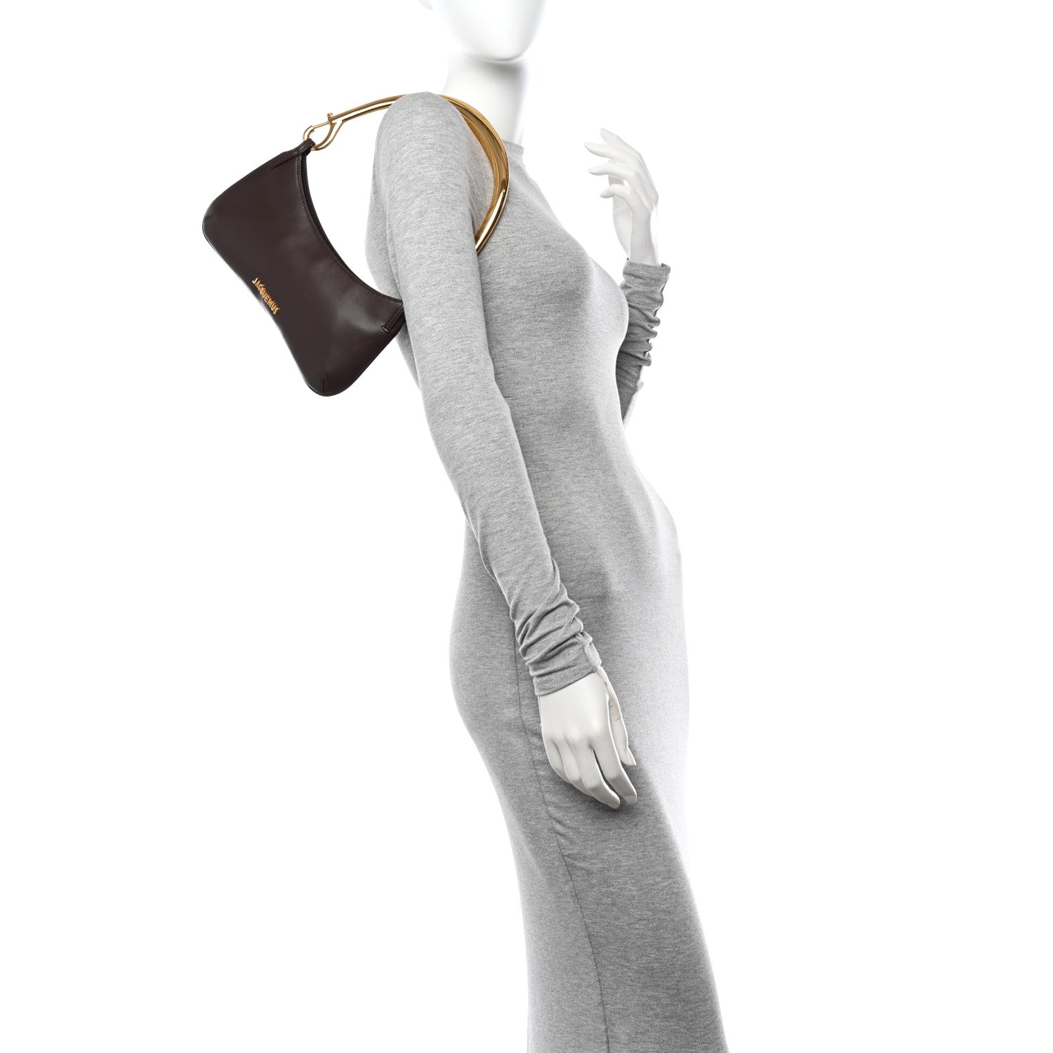 Jacquemus Smooth Calfskin Le Bisou Mousqueton Dark Brown 2 of 9