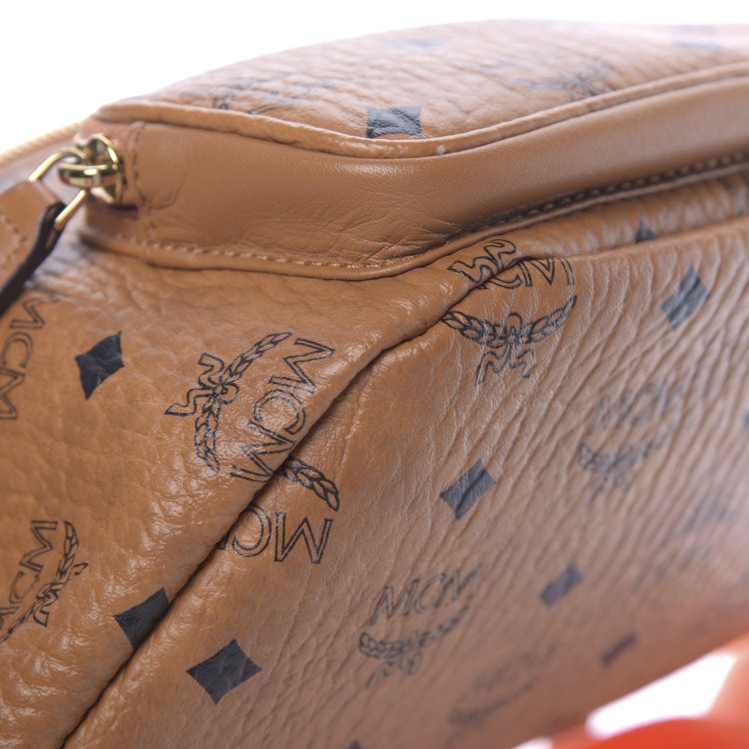 MCM Visetos Medium Belt Bag Cognac 7 of 9