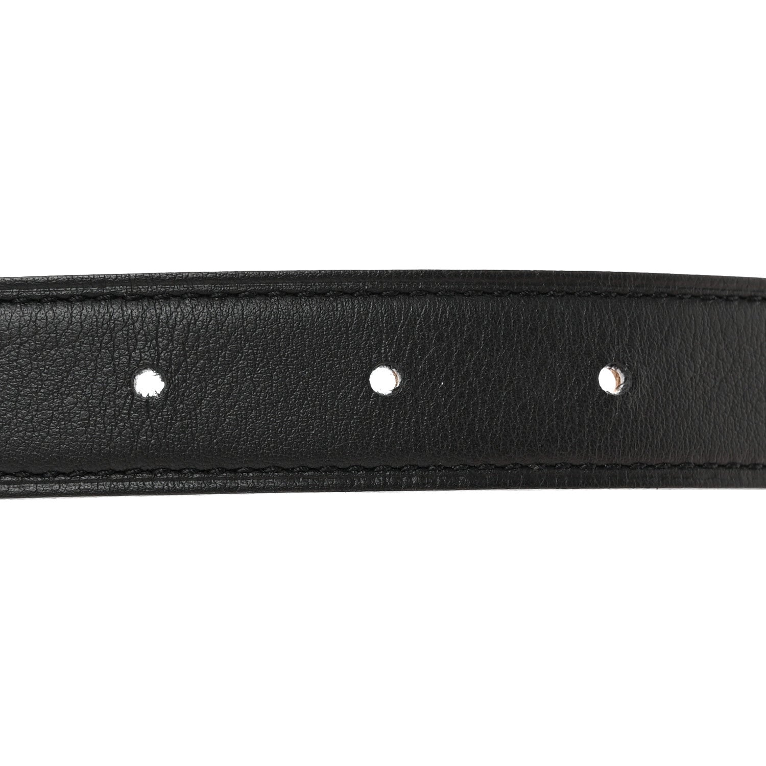 Hermes Swift Epsom 24mm Belt Strap 75 30 Black Etoupe 4 of 6