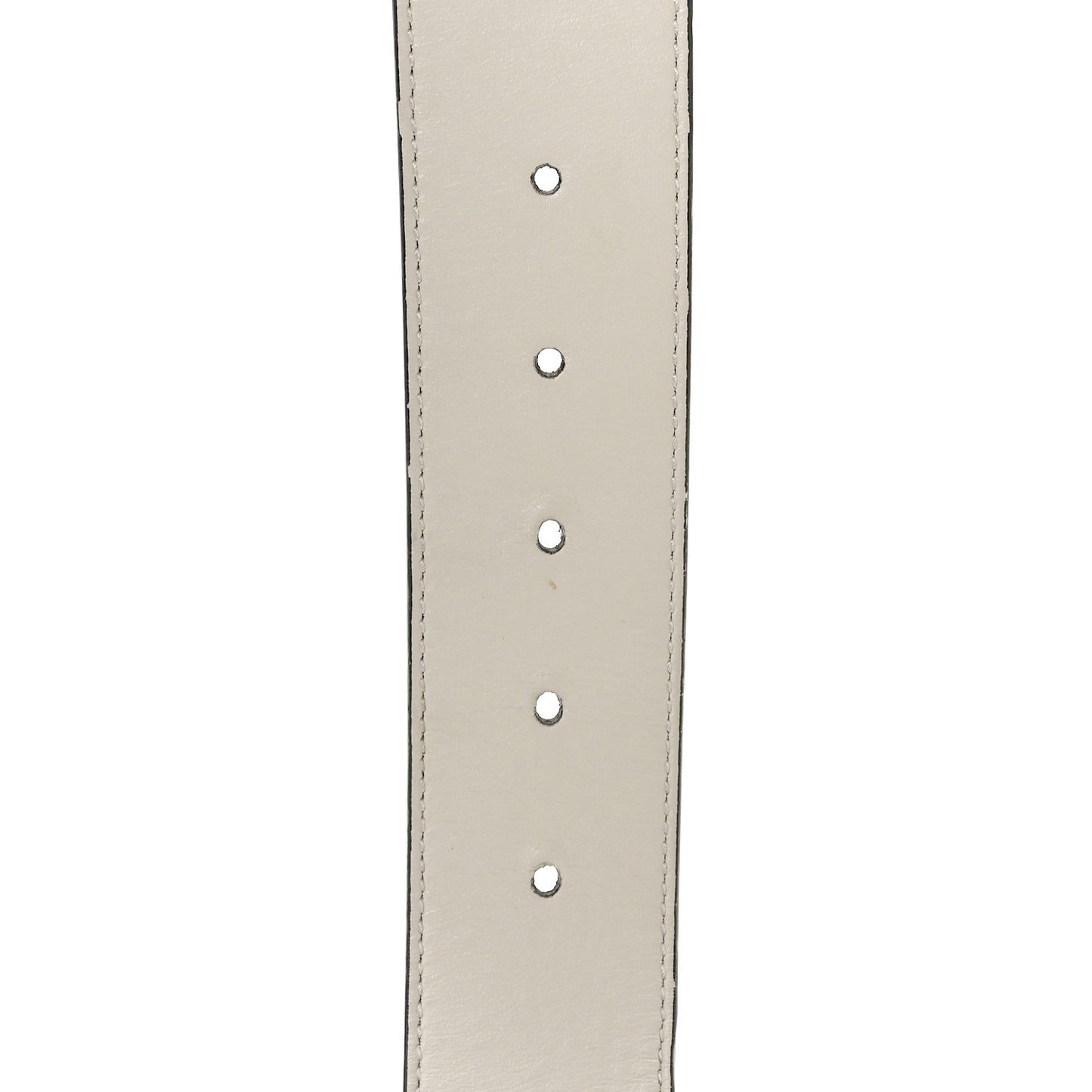Plutone Calfskin Palladium Double G 40mm Belt 100 40 Mystic White
