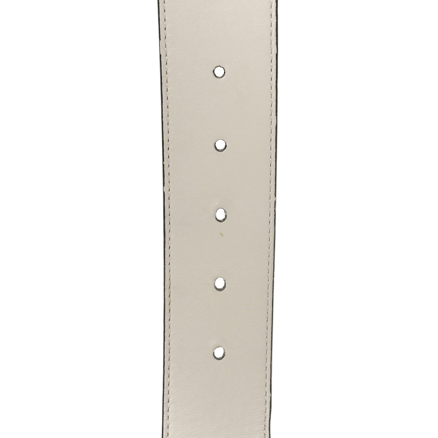 Gucci Plutone Calfskin Palladium Double G 40mm Belt 100 40 Mystic White 5 of 5