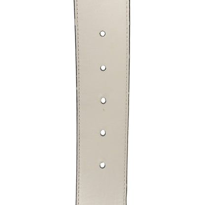 Gucci Plutone Calfskin Palladium Double G 40mm Belt 100 40 Mystic White 5 of 5