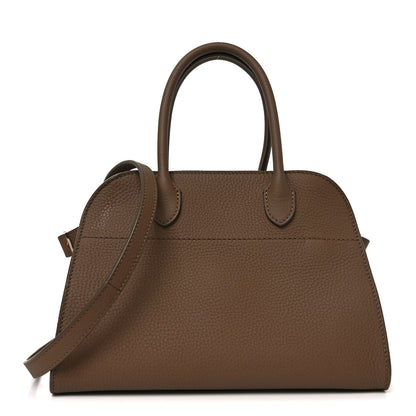 The Row Grained Calfskin Soft Margaux 10 Bag Dark Taupe 1 of 9