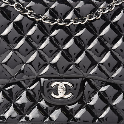 Chanel Patent Quilted Jumbo Single Flap Black 8 of 15