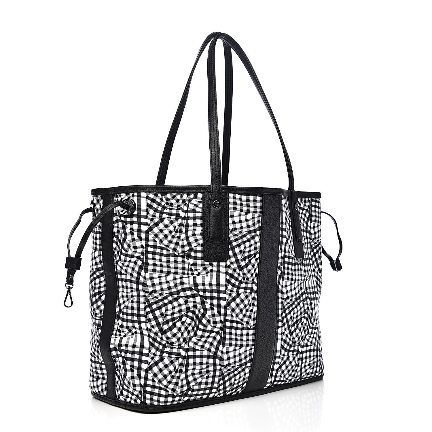 MCM Visetos Medium Liz Reversible Shopper Tote Black 6 of 15