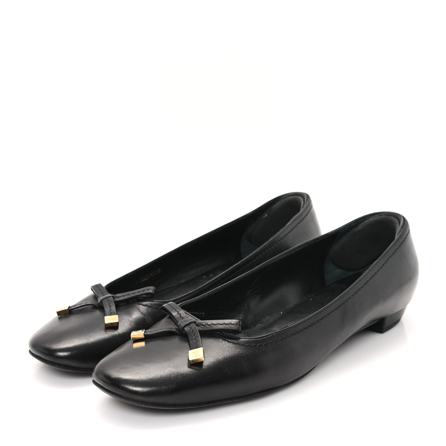 Calfskin Uniformes Ballet Flats 38.5 Black