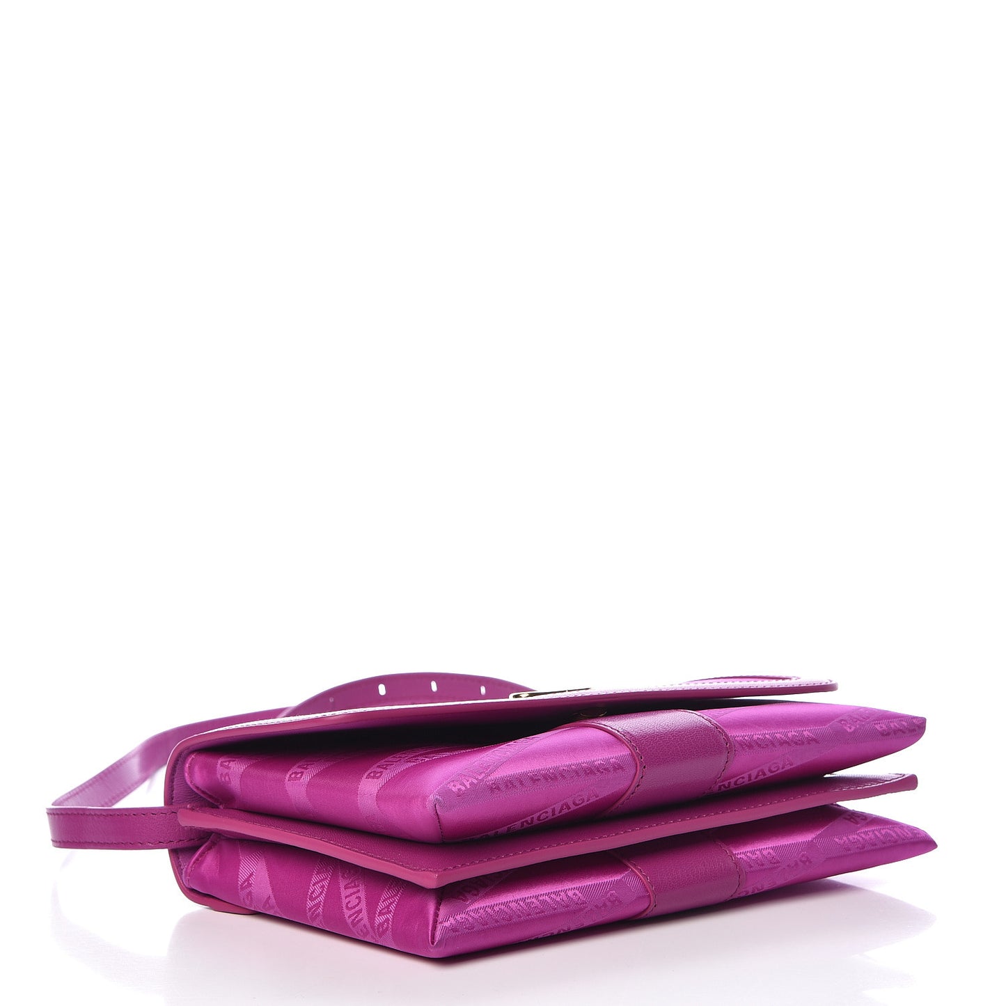 Jacquard Nylon Calfskin Shift Wallet On Strap Pink