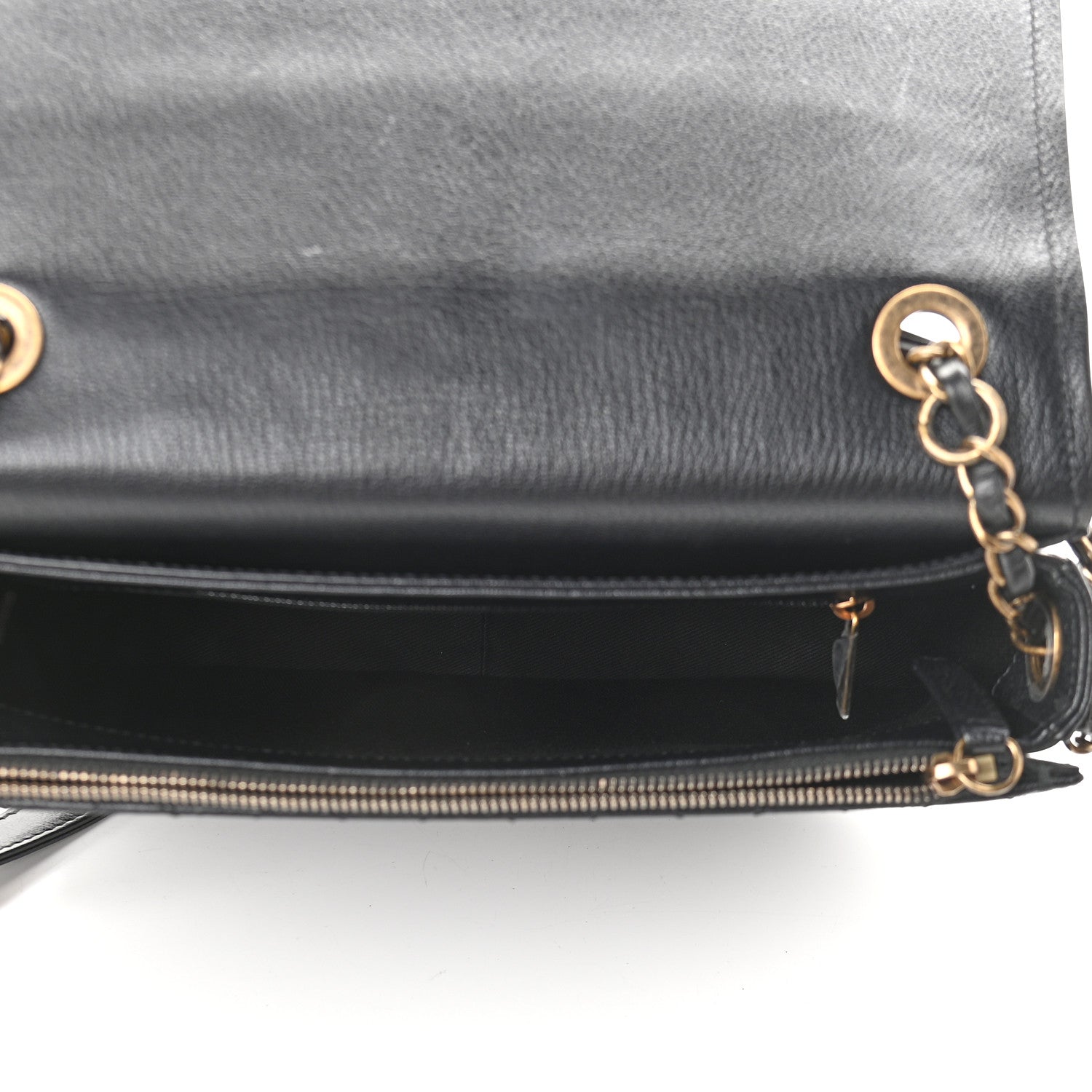 Chanel Shiny Calfskin Goatskin Quilted Medium Coco Curve Messenger Flap Black 5 of 9