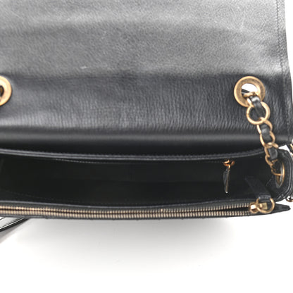 Chanel Shiny Calfskin Goatskin Quilted Medium Coco Curve Messenger Flap Black 5 of 9