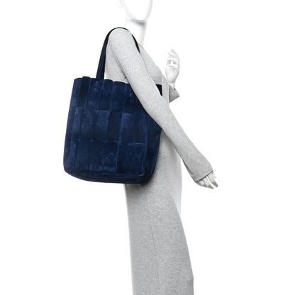 Khaite Suede Calfskin Kidskin Zoe Tote Midnight 2 of 10