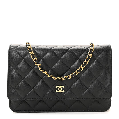 Chanel Caviar Quilted Wallet On Chain WOC Black 1 of 12