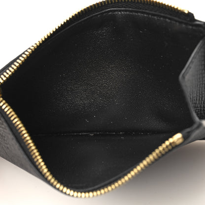 Celine Grained Calfskin Zipped Card Holder Black 5 of 8