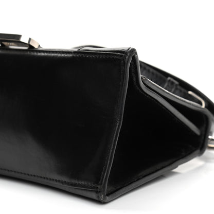 Balenciaga Shiny Box Calfskin Graffiti Logo Small Hourglass Top Handle Bag Black Silver 13 of 18