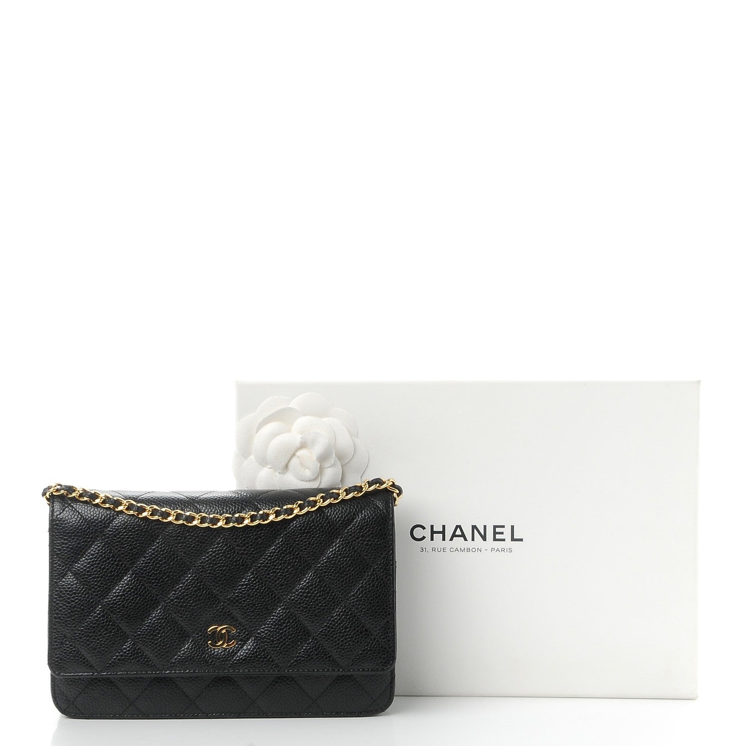 Chanel Caviar Quilted Wallet On Chain WOC Black 9 of 9