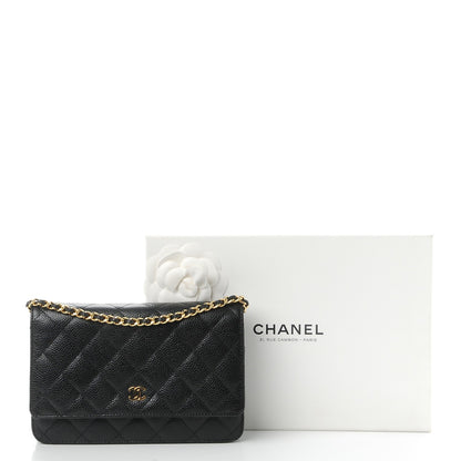 Chanel Caviar Quilted Wallet On Chain WOC Black 9 of 9