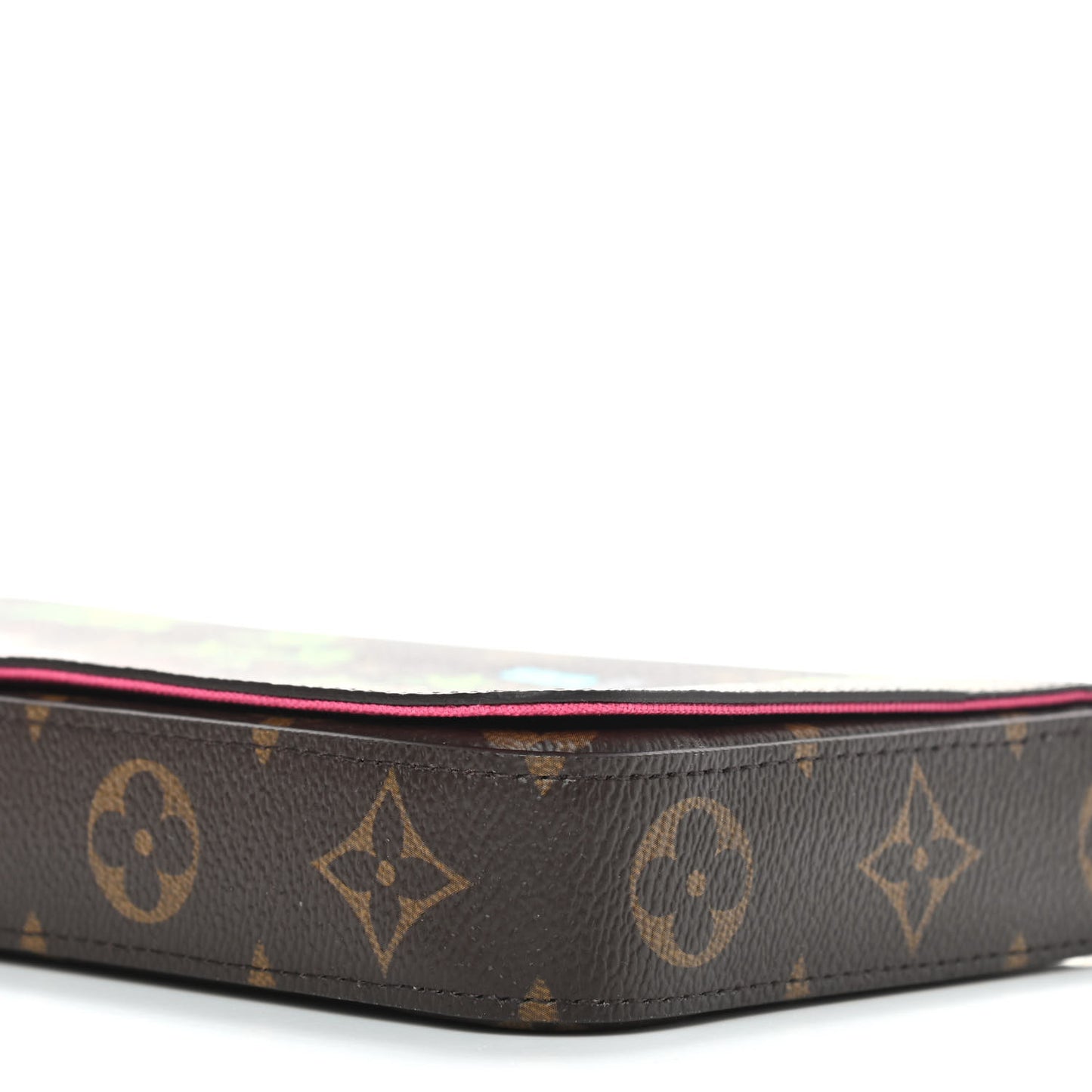 Monogram 2021 Christmas Animation Hollywood Pochette Felicie Chain Wallet Fuchsia